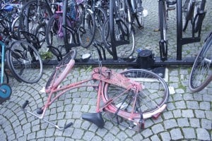 There are bikes EVERYWHERE! everyone rides them and there are even grooves in the stairs up bridges so that its easier to cart your bike up them.