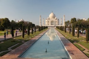 The great Taj Mahal, one of the seven wonders of the world