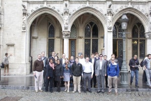 In front of the Brussels Town Hall