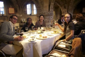 The best night in Maastricht, I had dinner in Brussels and the people across from me had dinner in the Netherlands!