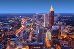 "Skyline of downtown Atlanta, Georgia, USA"
