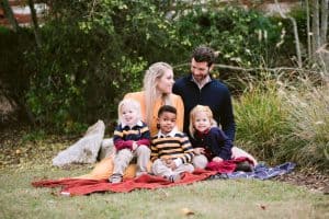 Andrew Nickerson with wife and three children