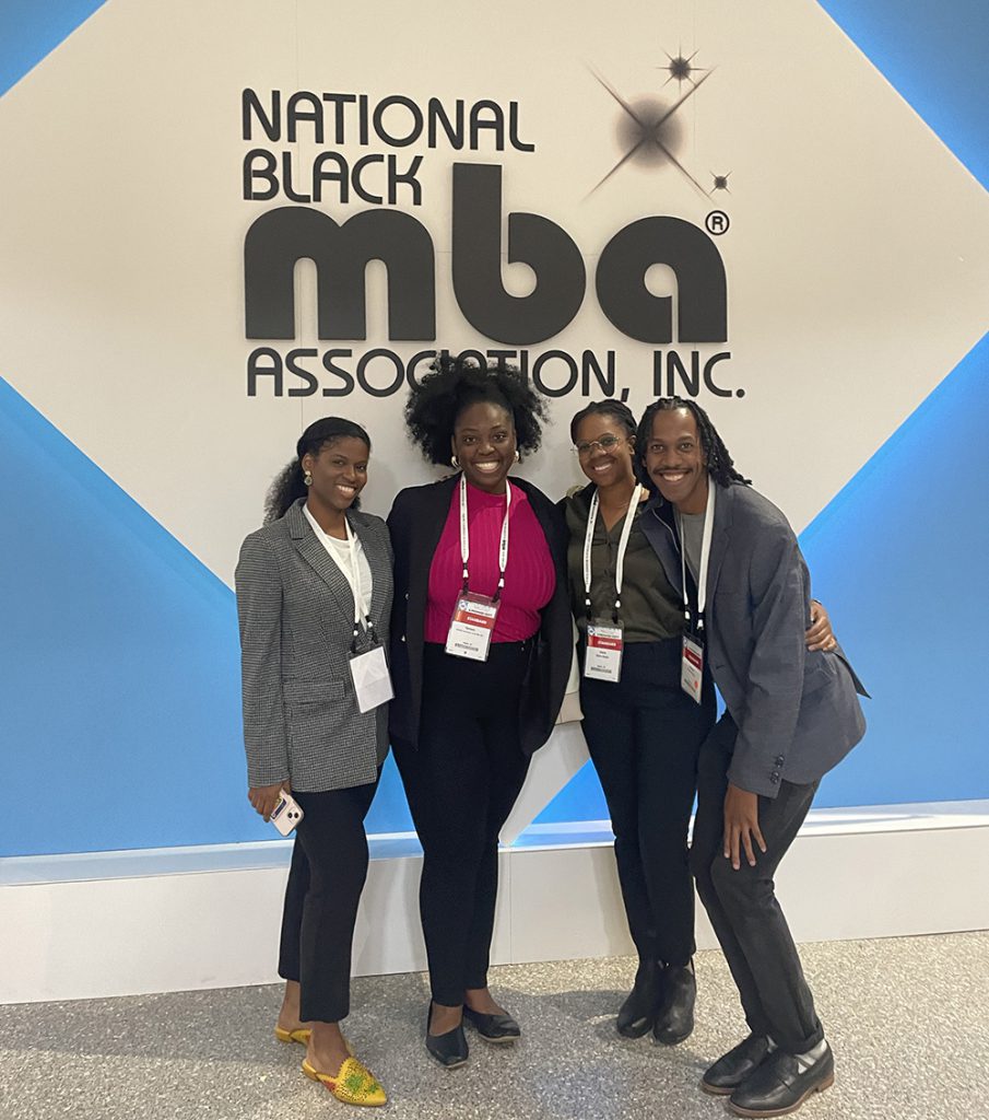 Shanae Smith, Osereme Ujadughele, Charis Brooks and Brandan Gillespie at the National Black MBA Conference