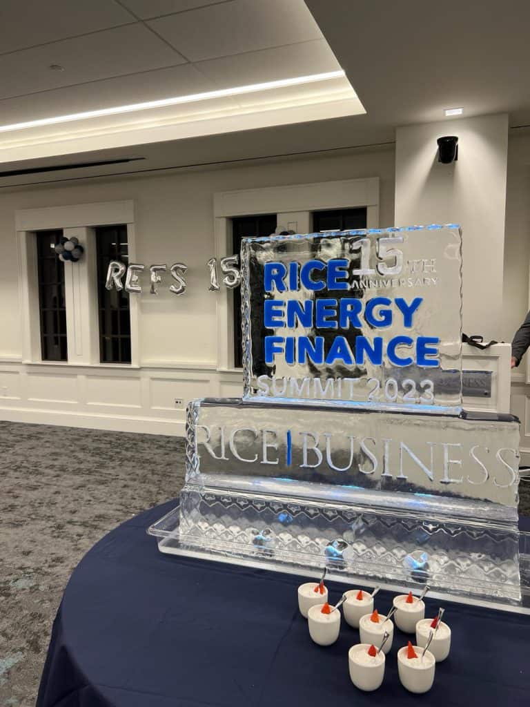 Rice Energy Finance Summit Ice Sculpture