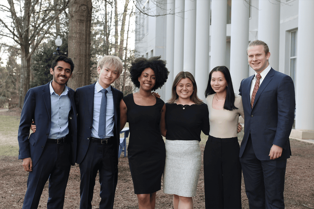 Seniors of Emory Impact Investing Group (EIIG) at the last club photoshoot