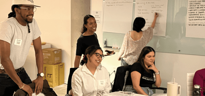 Jasmine Burton 22MBA with alumni and current BSI Fellows