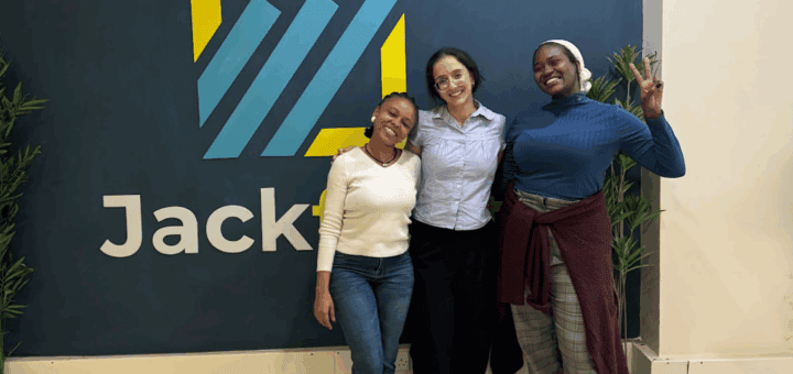 Dani Parra del Riego Valencia 25BBA in front of Jackfruit sign