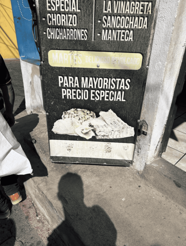 “Special Price for Wholesalers (mayoristas)” – perhaps proof positive that my business Spanish class paid off