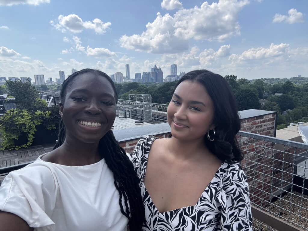 First on-site visit for the Try-on Activation The Rooftop at Ponce City Market Accompanied by Elleana Garcia, Sneex Intern