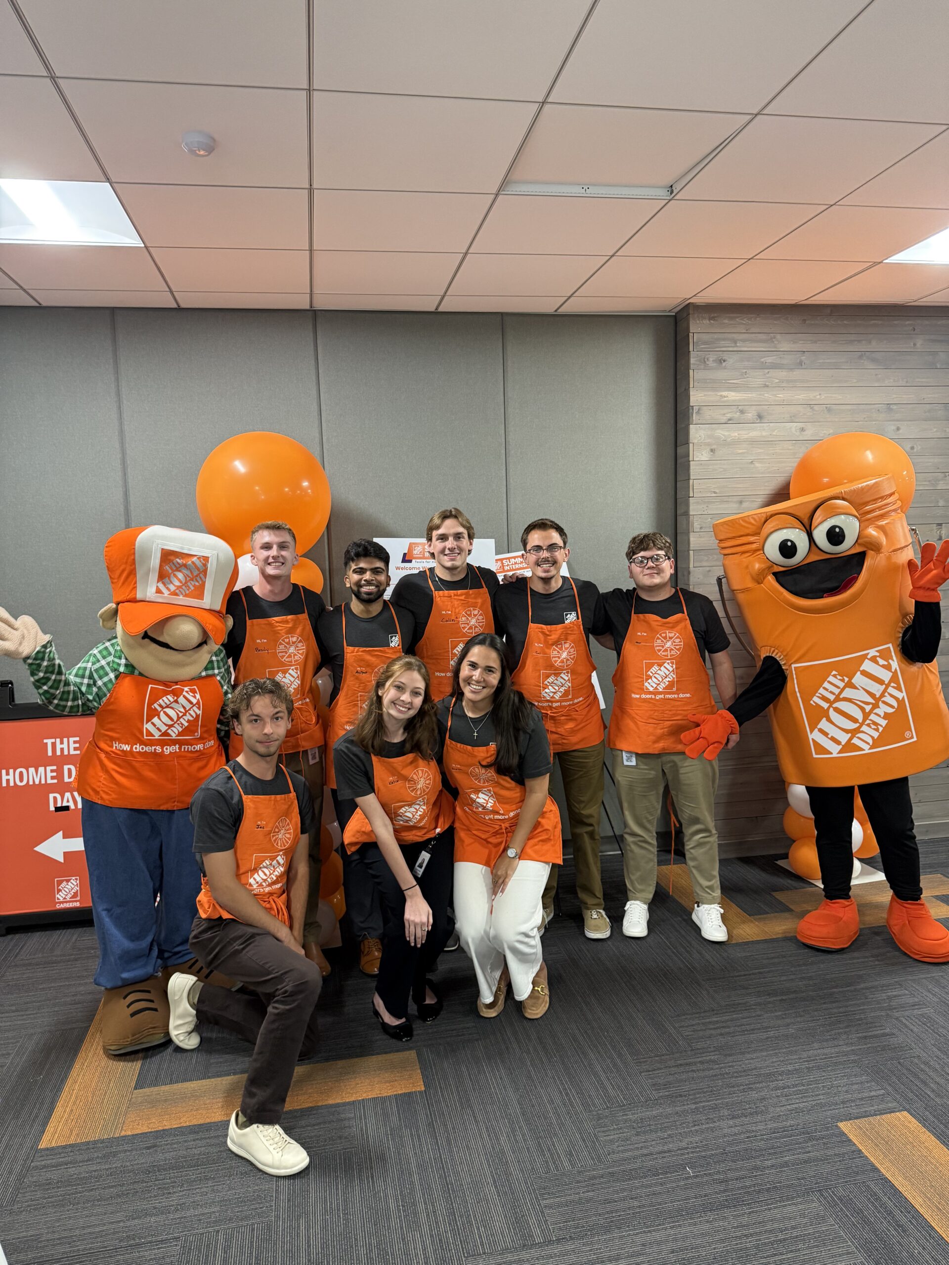 Katherine Vonder Haar 28BBA and interns at The Home Depot